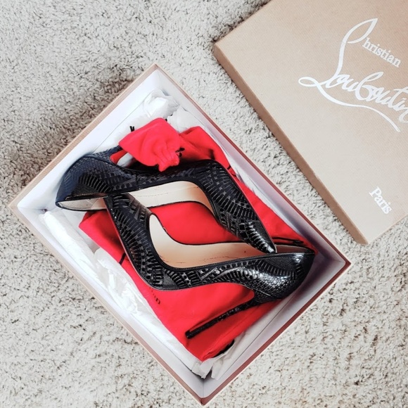 Christian Louboutin Shoes - Christian Louboutin Black Kristali 120 Sz 37.5